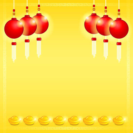 Chinese style banner, invitation card for new year or celebration event with copy spaceのイラスト素材