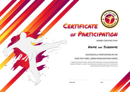 Certificate template sport theme with border frame, Diploma designのイラスト素材