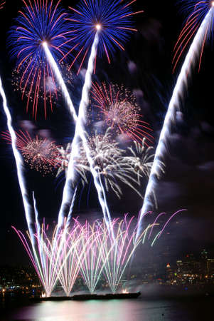 Palm Tree Shaped Fireworksの写真素材