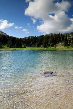 Shadow Lake Reflectionの写真素材