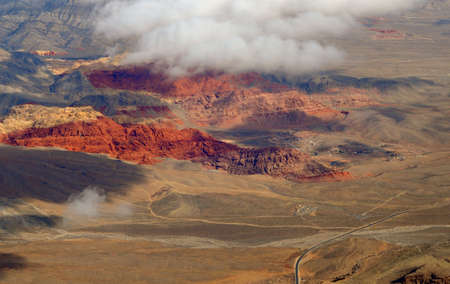 Areial View of Red Rock Canyon near Las Vegasの写真素材