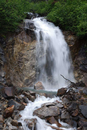 Waterfall in Alaskaの写真素材