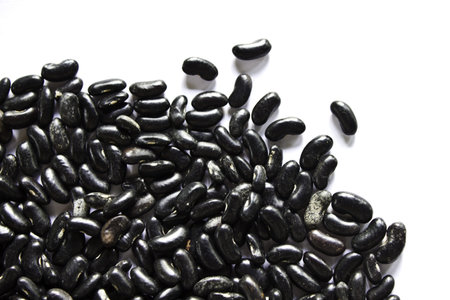 Black beans isolated on white