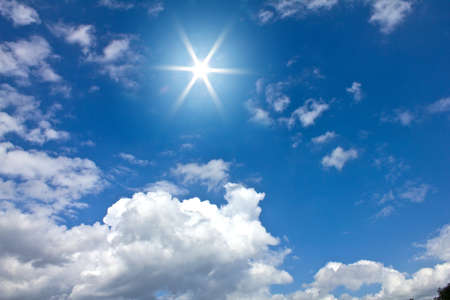 sunny and skyの写真素材