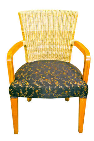 Rattan chair isolated on the white backgroundの写真素材
