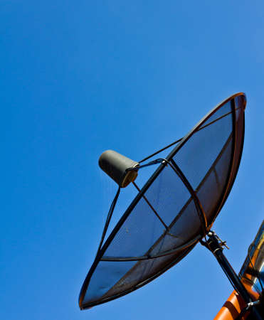 satellite dish with blue sky in Thailandの写真素材