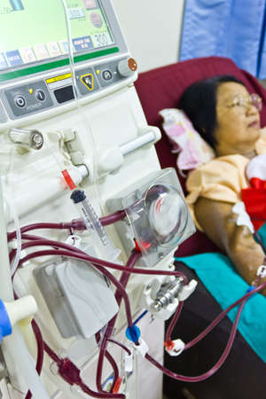 to purify the blood with artificial kidney in the hospitalの写真素材