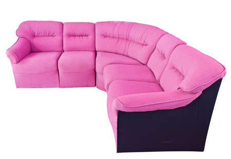 luxury sofa isolated on the white background with clipping pathの写真素材