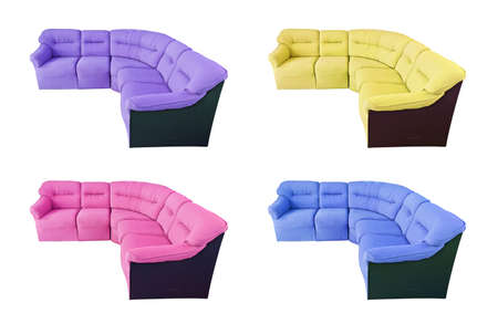 The set of luxury sofa isolated on the white backgroundの写真素材