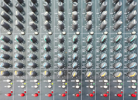 On a photo mixing desk. Close up photos