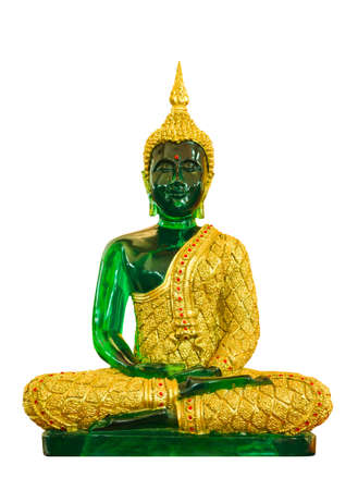 green buddha on white backgroundの写真素材