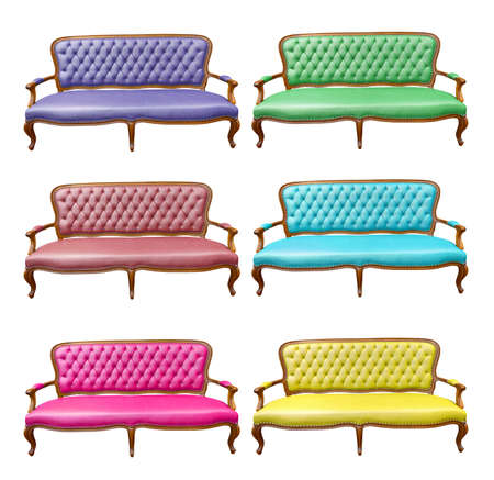 The set of luxury sofa isolated on the white backgroundの写真素材