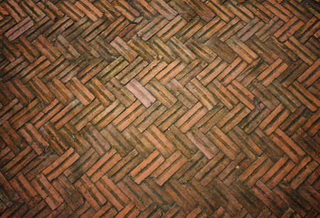 the old floor from the red brick for backgroundの写真素材