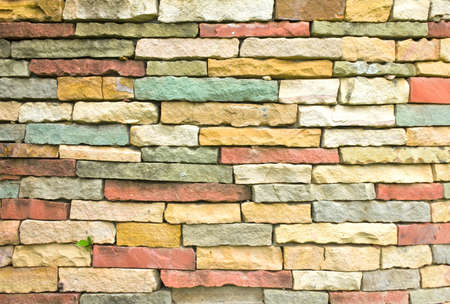 colorful of the brick wall for backgroundの写真素材