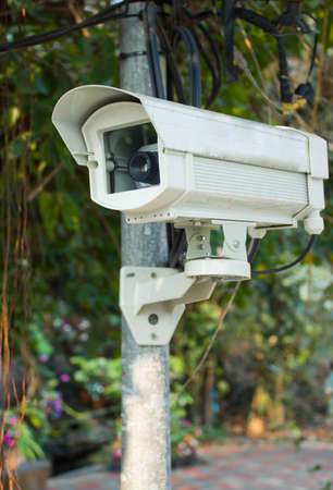 Security camera in the park , Thailandの写真素材