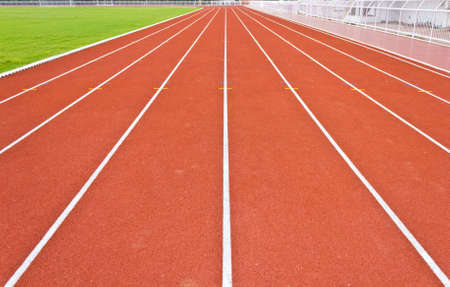 perspective view of running track linesの写真素材