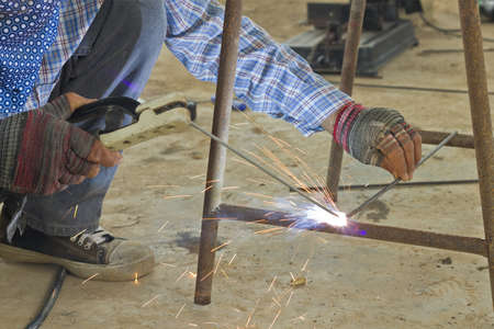 the smith was repaired a table legの写真素材