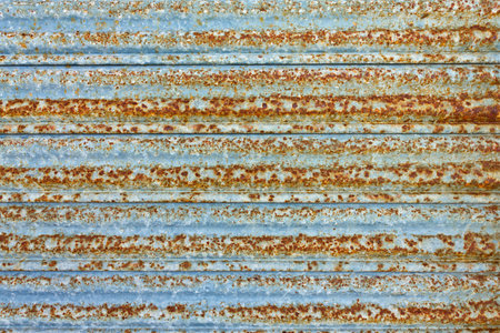 close up shot of rusty metal texture with old zinc wall.