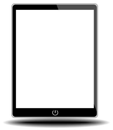 tablet pc on white background from illustratorの写真素材