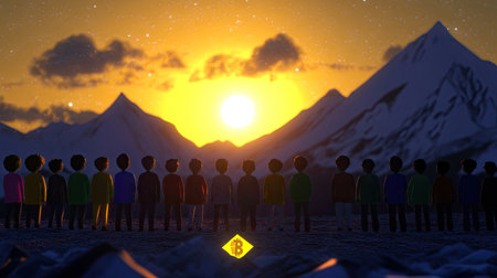 Virtual reality marketplace with digital avatars negotiating trade in multiple currencies, --chaos 30 --ar 16:9 --v 6.1 Job ID: 486a842e-31f7-4281-9b20-ed4e8e624836の素材