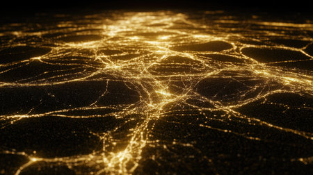 Global financial network shown through glowing lines connecting stock exchanges worldwide, --chaos 30 --ar 16:9 --v 6.1 Job ID: 273dc2ab-755b-49b4-8f4f-ce40f1b01a35の素材