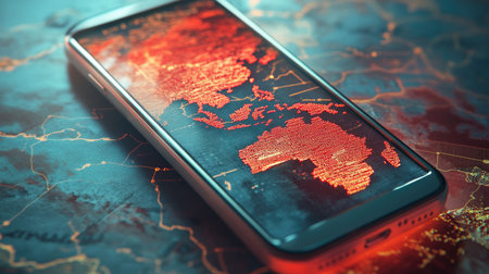 Smartphone with world currencies turning into digital tokens, crossing borders instantly, --chaos 30 --ar 16:9 --v 6.1 Job ID: 4f19166d-54c4-4d88-b58a-5f0ce71860faの素材