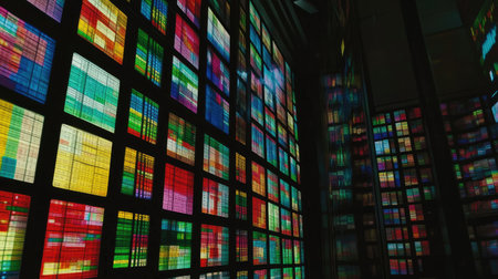 Digital stock ticker showing multinational company prices syncing across cities at night, --chaos 30 --ar 16:9 --v 6.1 Job ID: 262e119d-b14f-49e7-b4b8-8701f033d472の素材