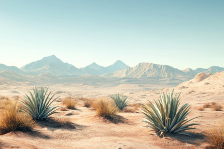 A desert landscape with strange alien plants growing in the foreground, distant mountains on Mars in the background, hyper-realistic, photorealistic, in the style of cinematic cinematography. --ar 3:2 --v 6.1 Job ID: b4495743-525f-4026-ac2b-f06eff1ef1a0の素材