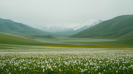gentle slope filled with wildflowers, summer mood, sharp photo style --chaos 30 --ar 16:9 --v 6.1 Job ID: 94d330d3-2746-4e1e-babc-84df73ed2836の素材