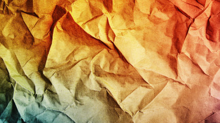 detailed close-up of wrinkled parchment with subtle variations in texture, soft golden hues --chaos 30 --ar 16:9 --v 6.1 Job ID: 15a6298a-b784-4d94-a698-ddc0c87506a7の素材