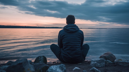 fading clouds and the soft glow of a setting sun, representing peace of mind after emotional turmoil --chaos 30 --ar 16:9 --v 6.1 Job ID: d50f7e29-4e2b-4d55-9d48-a2721b347773の素材