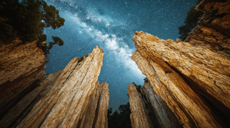 fireworks above a canyon at night, lighting up the rock formations --chaos 30 --ar 16:9 --v 6.1 Job ID: 83e03c98-b2fd-4dfe-b862-1a2ab7c6641eの素材