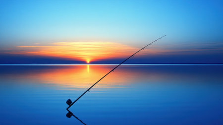 fishing rod by a quiet lake at sunrise, peaceful Father's Day morning --chaos 30 --ar 16:9 --v 6.1 Job ID: 6467d374-5cc2-46ac-8e61-1cebbbe1fcbdの素材