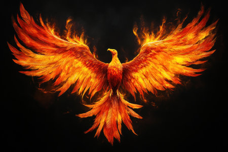Flaming phoenix wings, black background, fantasy art style, high resolution, high detail, high quality --ar 3:2 --v 6.1 Job ID: 6625af28-4b7a-423b-8607-817d97a0f9c1の素材
