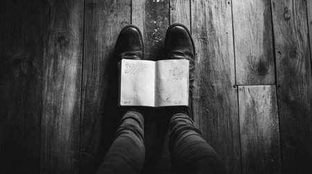 Create a fictional character and write a journal entry describing their anxiety or another related issue, conveying emotional depth --chaos 30 --ar 16:9 --v 6.1 Job ID: e6fbd37b-16a2-4e68-bfff-be5fb0b5bc8bの素材