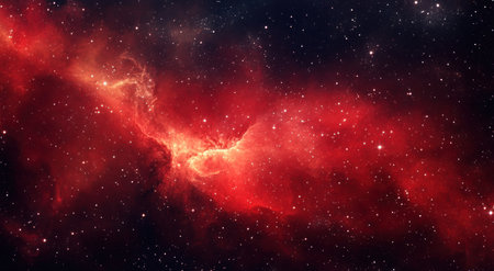 Red galaxy background with stars and nebulae, night sky --ar 78:43 --v 6.1 Job ID: 32a7a135-af04-4bce-ad88-f9f719204423の素材