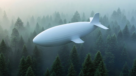 Show an autonomous, electric airship delivering goods, showcasing innovative sustainable transportation options for the next generation --chaos 30 --ar 16:9 --v 6.1 Job ID: 9c516b48-d784-43a2-8517-67c9af5b7621の素材