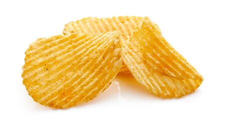Chips Isolated on White Backgroundの写真素材