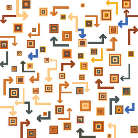 The plan of a reorganization of a beige squareのイラスト素材