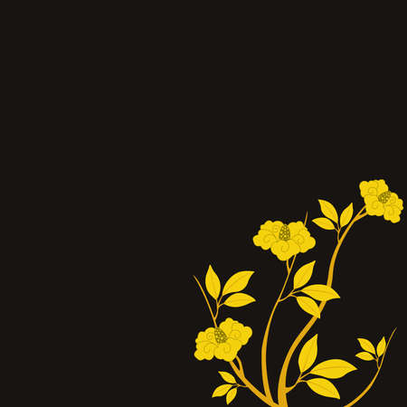 Gold flowersのイラスト素材