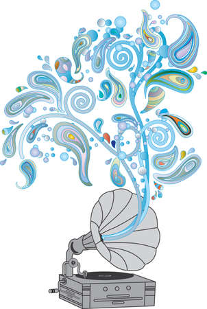 Music sounds on a party of kind friendsのイラスト素材