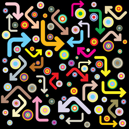 arrows on blackのイラスト素材