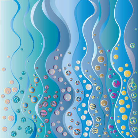 water bubbleのイラスト素材