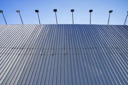 High wall from zinc sheetsの写真素材