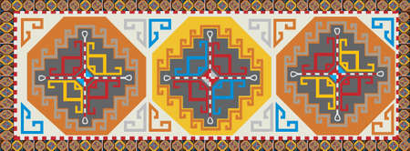 carpet path with an east decorative patternのイラスト素材