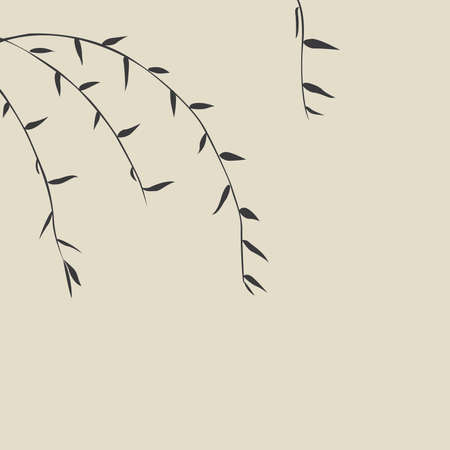 Figure of branches of a tree made by inkのイラスト素材