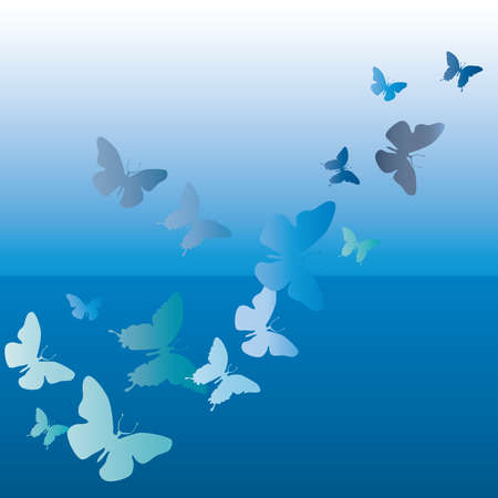 flashing of blue wide wings above the riverのイラスト素材