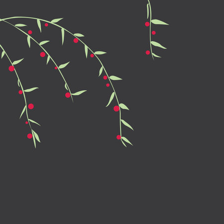 weeping willow is in the nightly forest