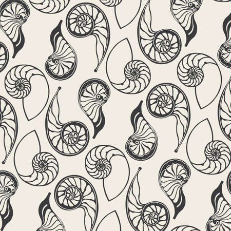 shell patternのイラスト素材