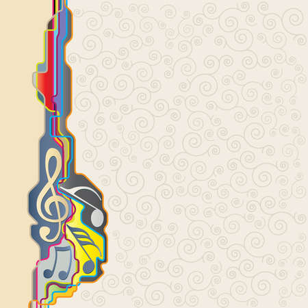 varicoloured musical composition with crapednessのイラスト素材